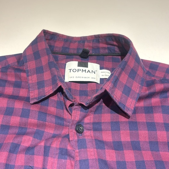 Men’s small Topman button up short sleeve shirt - Picture 2 of 3